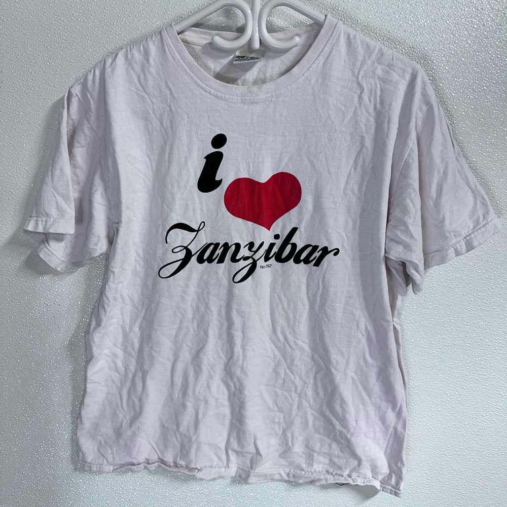 Zawadi Ya Zanzibar “I Love Zanzibar” Tourist Gift Shop Hotel T-Shirt Size L